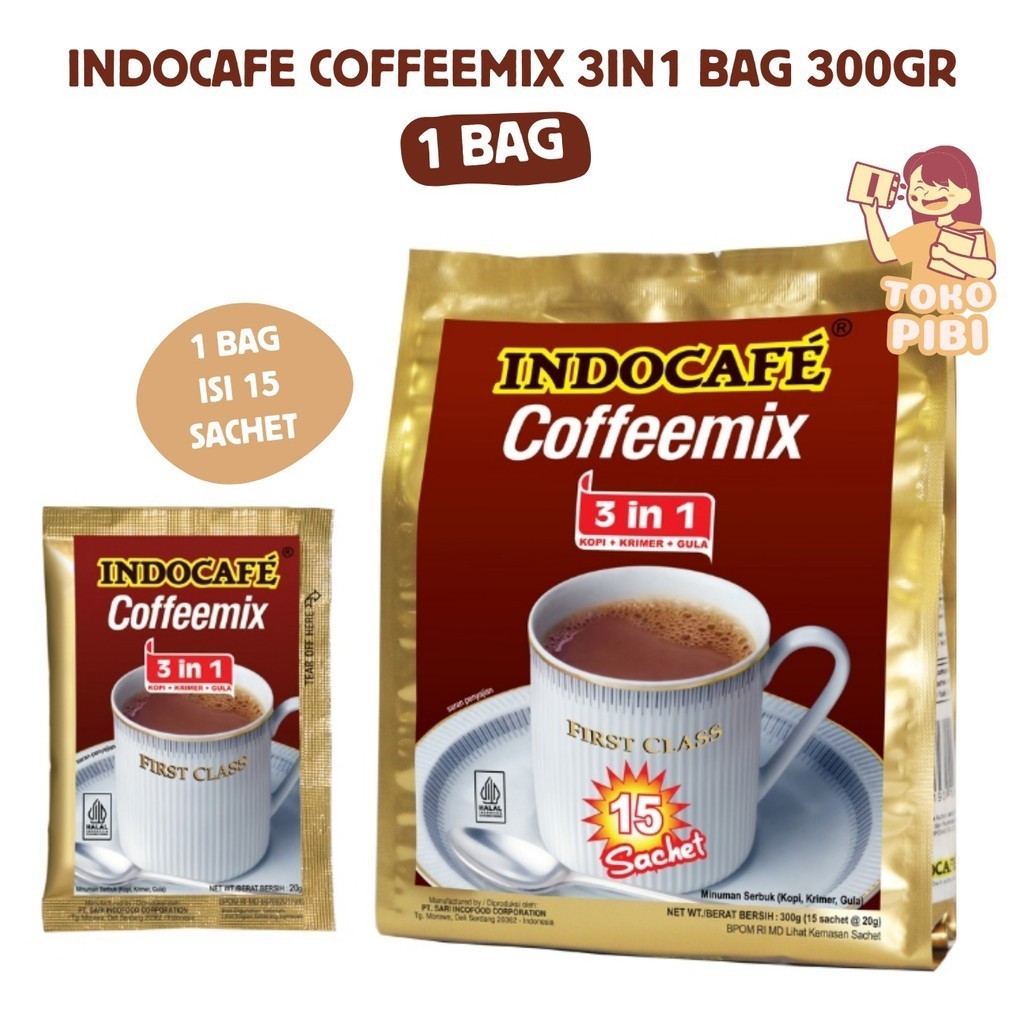 

Indocafe Coffeemix 3in1 bag 300gr isi 15 sachet