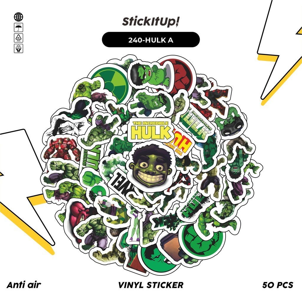 

COD✨ 50 Pcs Stiker Pack Motif Kartun Hulk Animated series Lucu Aesthetic Vynil Waterproof untuk Freebies Sticker Buku Journal Casing HP Laptop