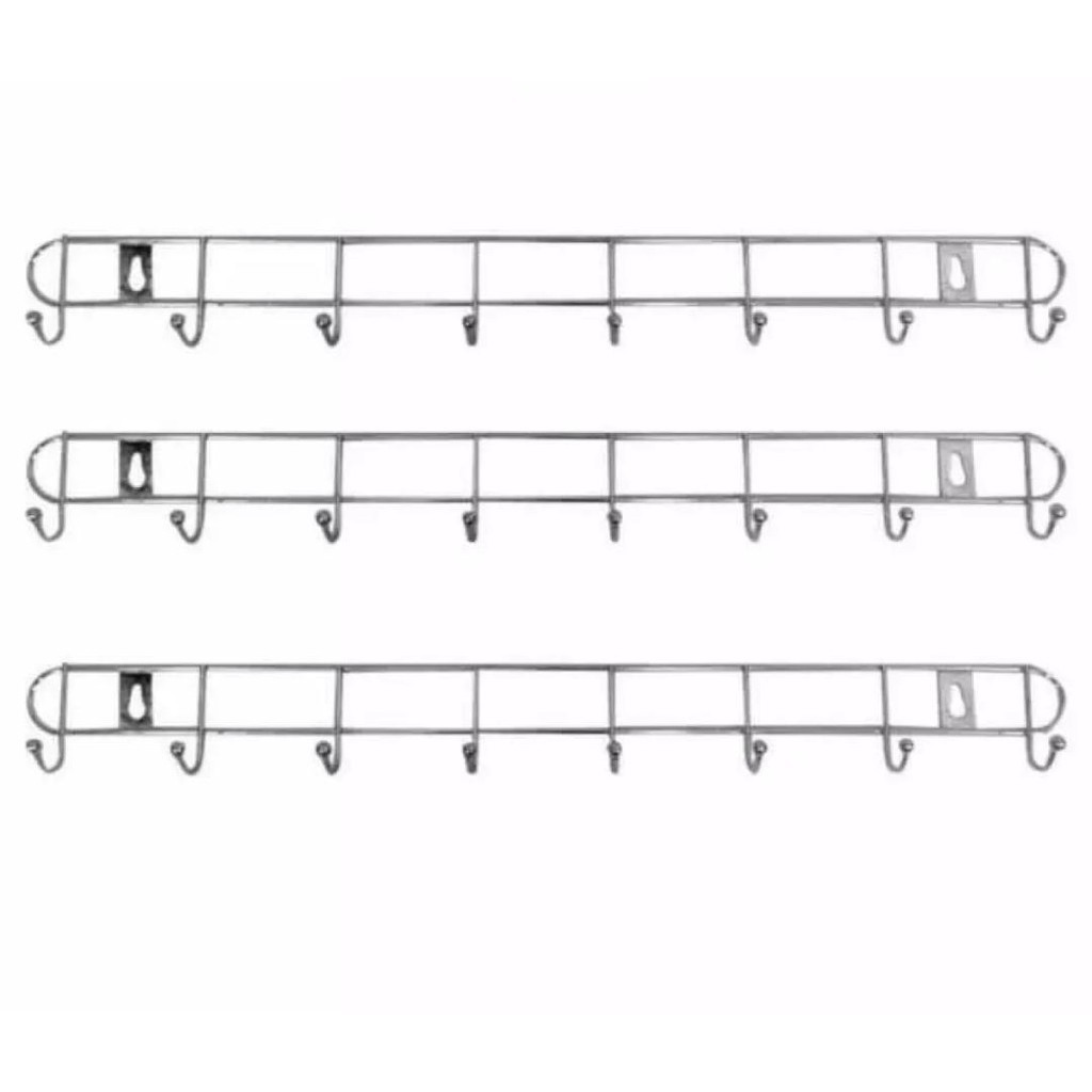 Gantungan Baju Pintu Kapstok Stainless 8 Kait