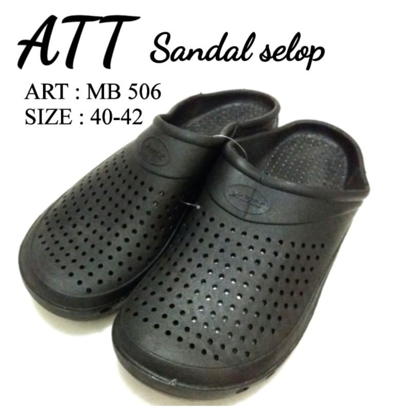 BISA COD/SEPATU SANDAL SELOP BUSTONG PRIA  KARET ANTI AIR ATT MB 560 HITAM TERBARU TERMURAH