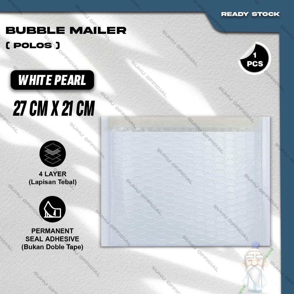 

Plastik Packing BUBBLE MAILER Kantong Polybubble Amplop Bubble Envelope Polymailer Olshop Polos Ukuran 27X21