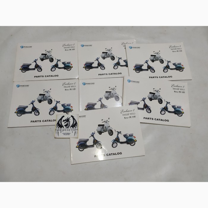 buku part catalouge Vespa original Nos bukan lokal/repro Excel new px