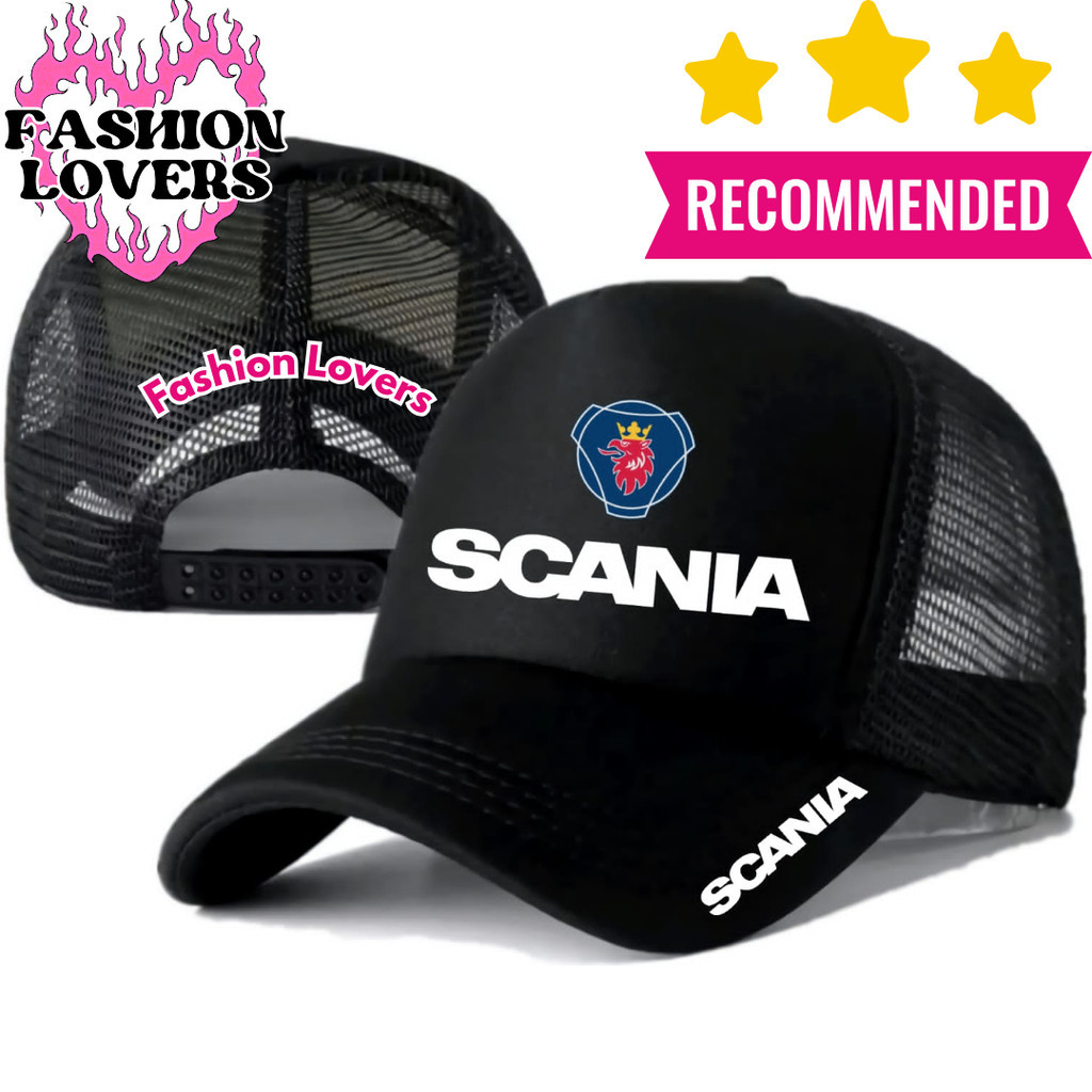Fashion Loverz Topi Trucker SCANIA - Topi Distro SCANIA Logo - Topi SCANIA Premium - Topi Pria Dewas