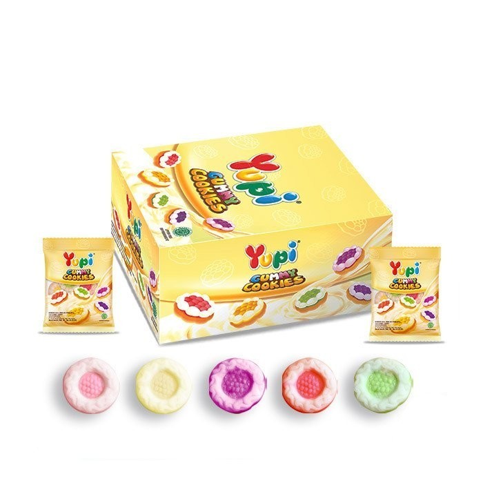 

Permen Gummy Yupi Cookies 6g Isi 24pcs Cemilan Murah dan Enak