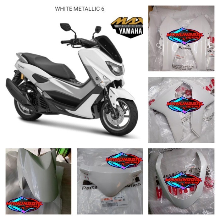 Paket Full Set Body Halus Nmax Old Lama 2015-2019 Putih Original YGP