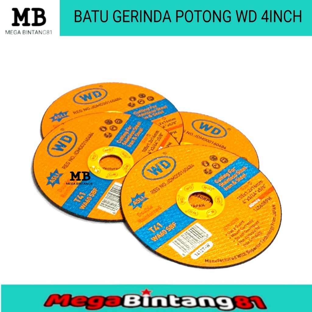 Batu gerinda potong wd batu potong gerinda mata gerinda potong 4 inch 1 pcs