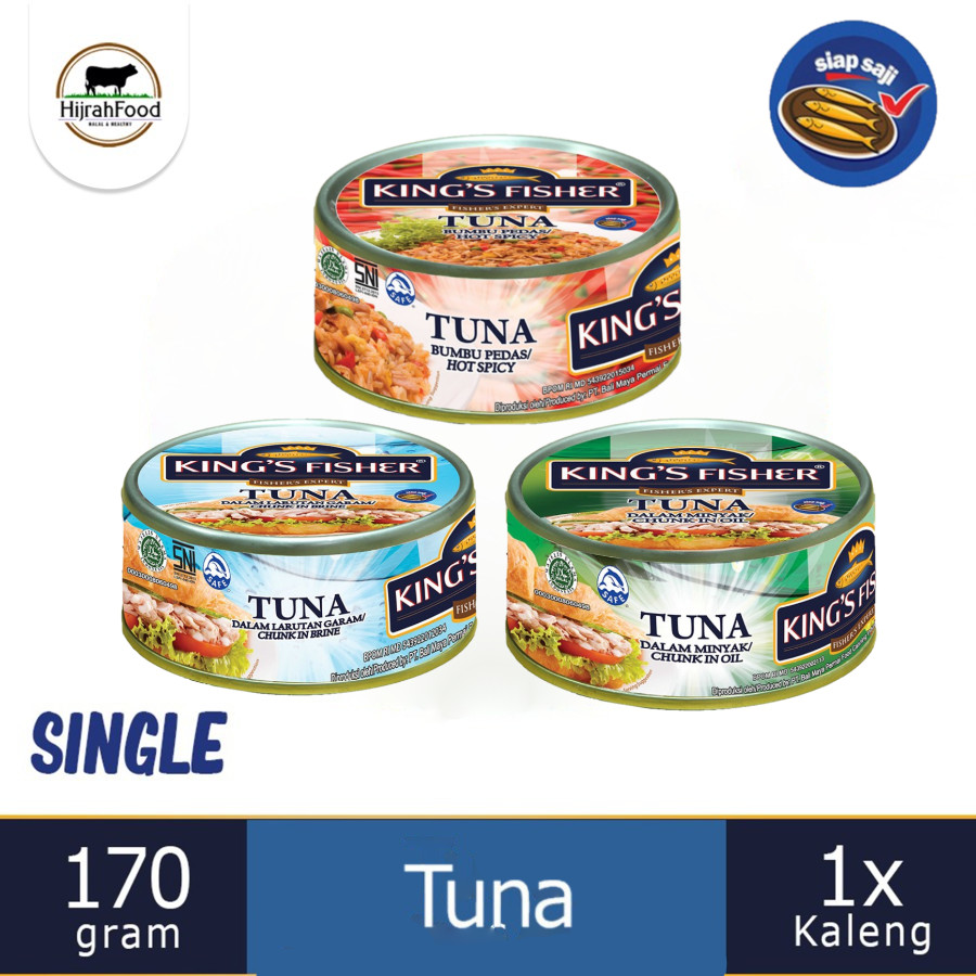 

King's Fisher Ikan Tuna Kaleng Canned Tuna Chunk Praktis 170 gr