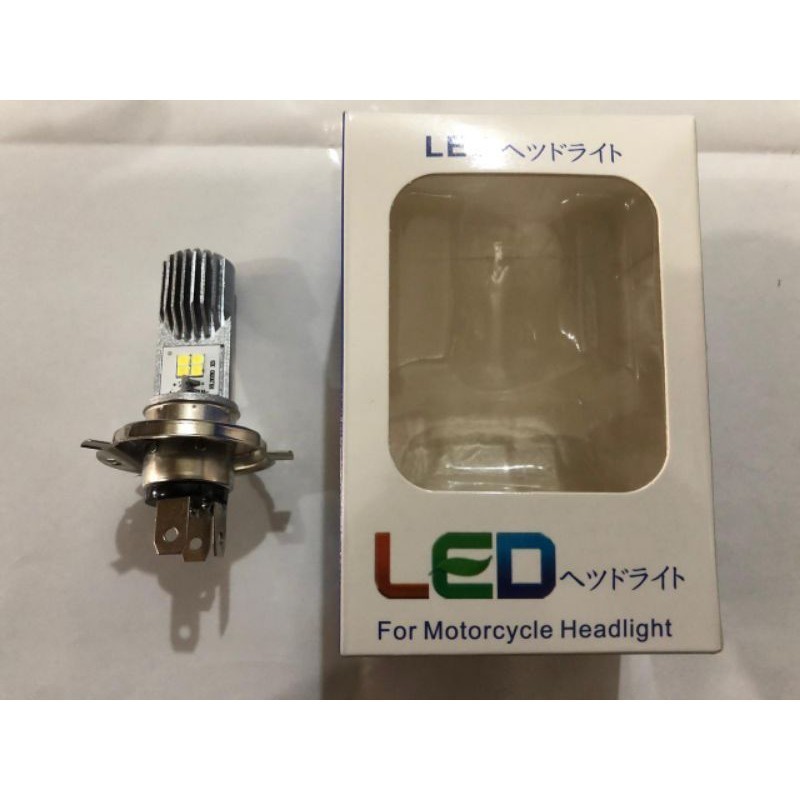 [ DELSER MOTOR ] TERLARIS BOLA LAMPU LED DEPAN H4 PUTIH MOTOR VIXION OLD NEW SCOOPY FI MEGAPRO CBR C