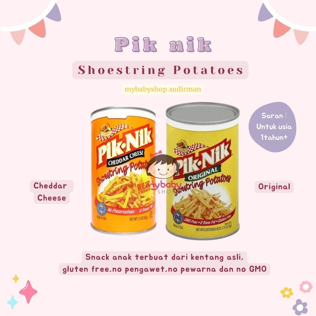 

Pik Nik Shoestring Potatoes - Snack kentang asli - Cemilan sehat