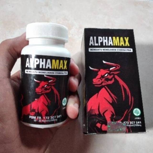 Alphamax kapsul original herbal penambah stamina pria(Produk Original)