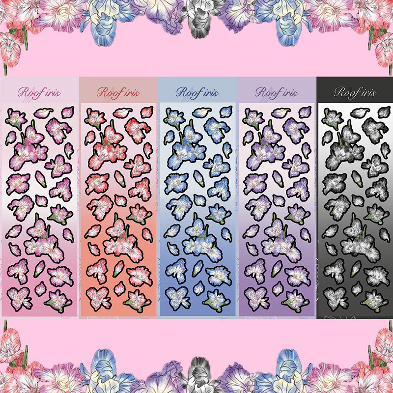 

COD Stiker bunga iris laser dalam stiker diy stiker dekoratif kreatif-G