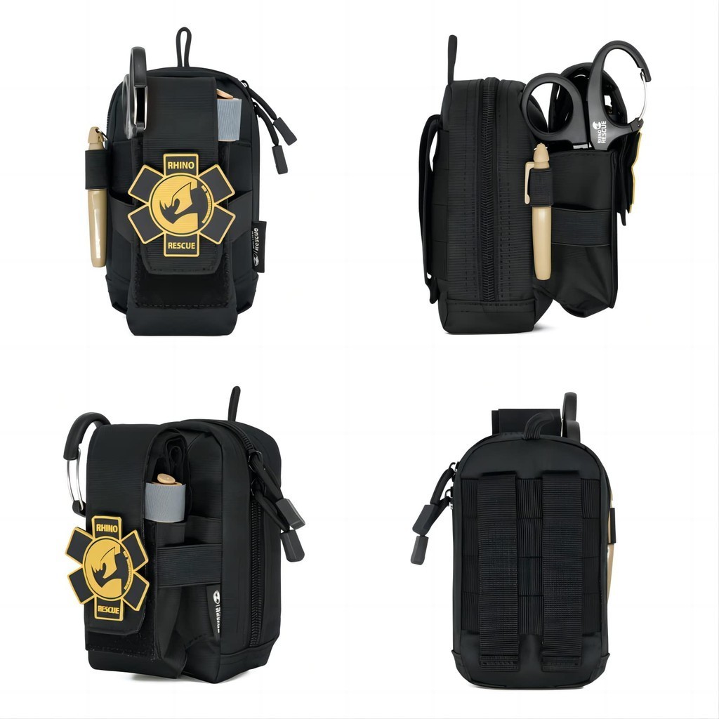 Survival Trauma Kit Molle Tactical Pouch With Metal Tourniquets,Bandage,Chest Seal For Camping Hikin