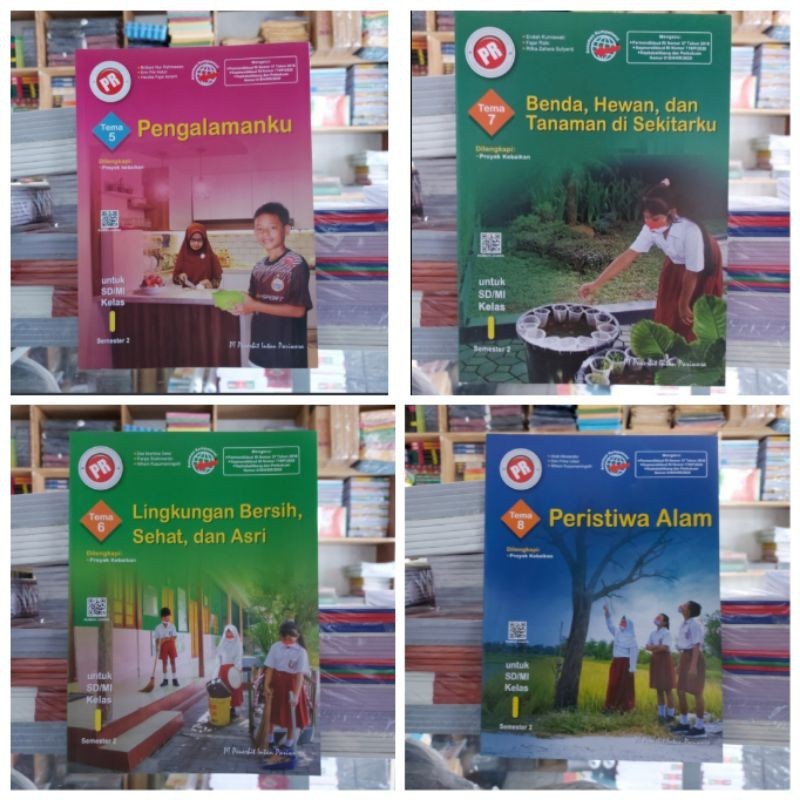 New Buku PR Tematik Kelas 1 tema 5, 6, 7, 8 Intan Pariwara