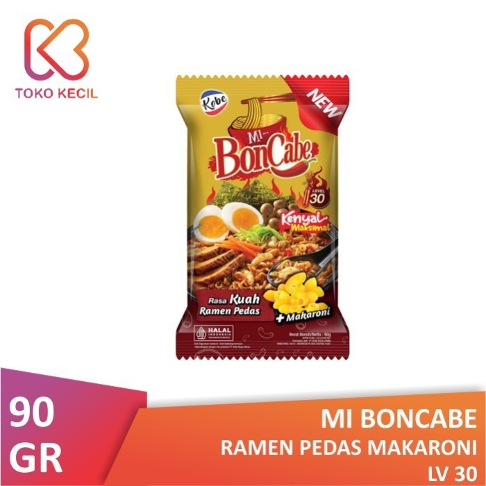 

Kobe Mi Boncabe Ramen Pedas Makaroni Lv 30 90gr