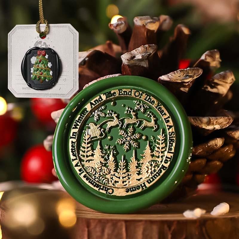 

3D Layered Stereo Christmas Wax Seal Stamps Retro Vintage Sealing Stamp Head For Festival Gift Wrapping Cards Scrapbooking