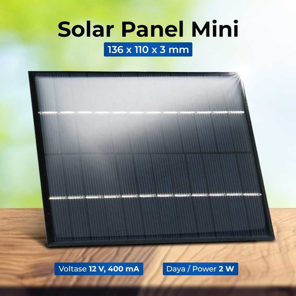 Solar Panel Surya Mini Polycrystalline Modul DIY Power Bank 12V 2W - SN2 Murah, Berkualitas dan Berg
