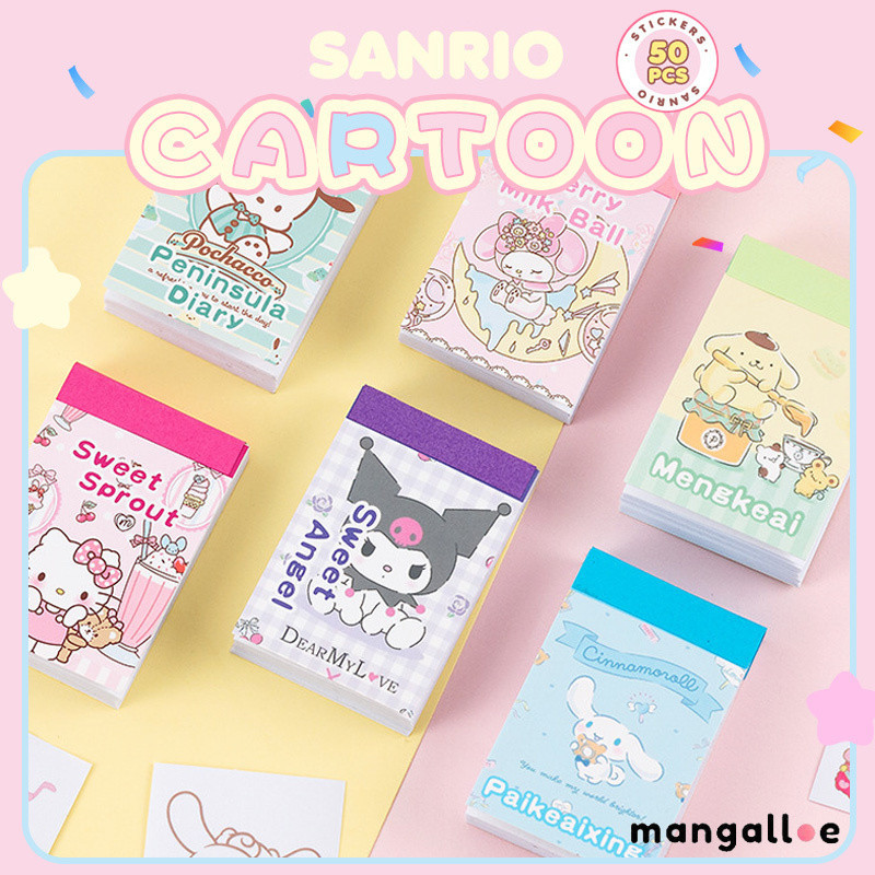 

【COD】 Stiker buku catatan Kartun Doudou, stiker buku catatan anak lucu, buku catatan bahan stiker Sanrio MG