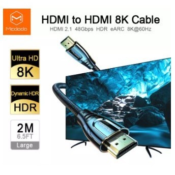 MCDODO Cable Hdmi to Hdmi 8K 2.1 2M Black / CA-8430 HDMI TO HDMI 2.1 8K HD CABLE AUDIO VIDEO PC TV