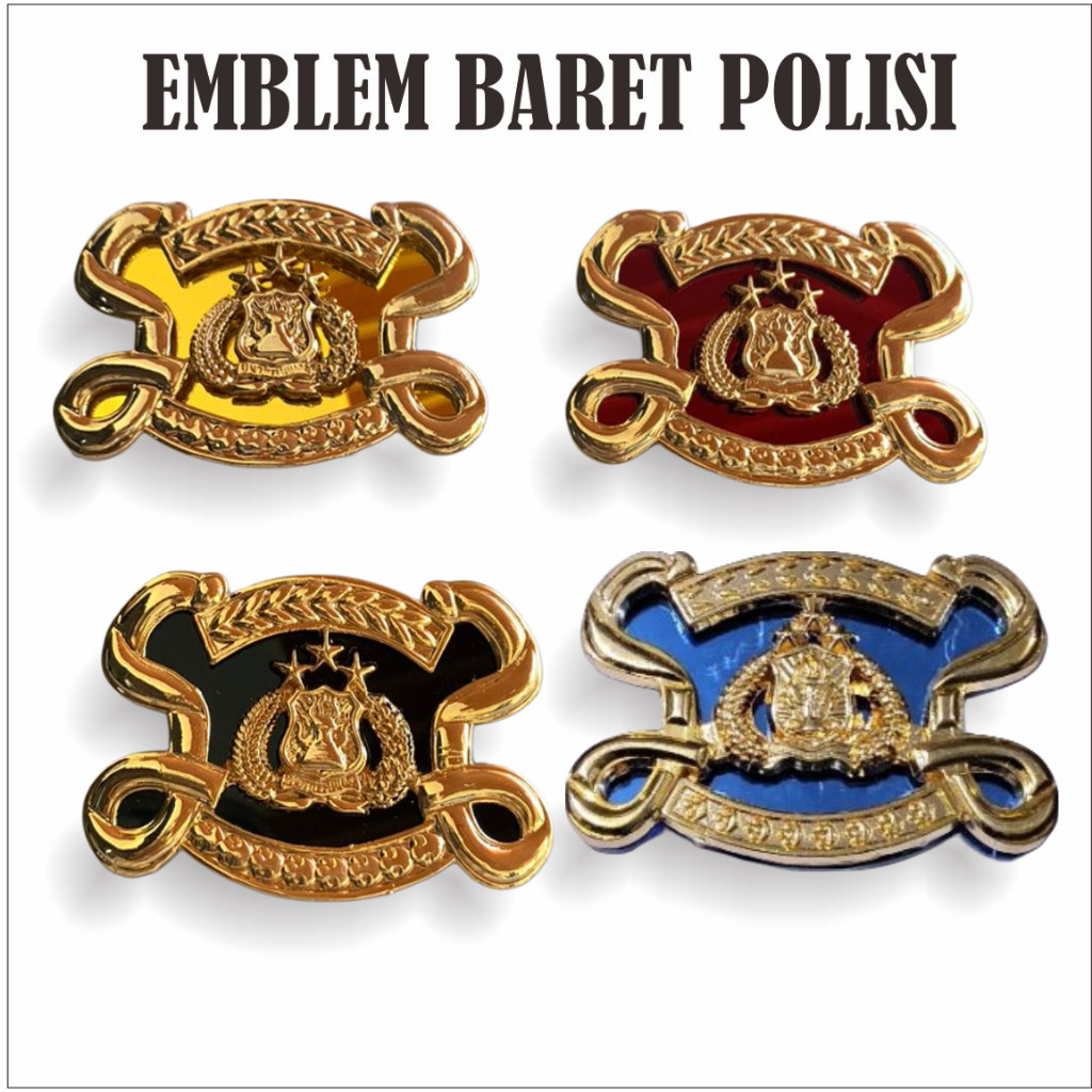 PSN_ATRIBUT EMBLEM BARET SABHARA / BRIMOB / PROVOS/ POLAIR /Densus / Reskrim Bahan Logam Berkualitas