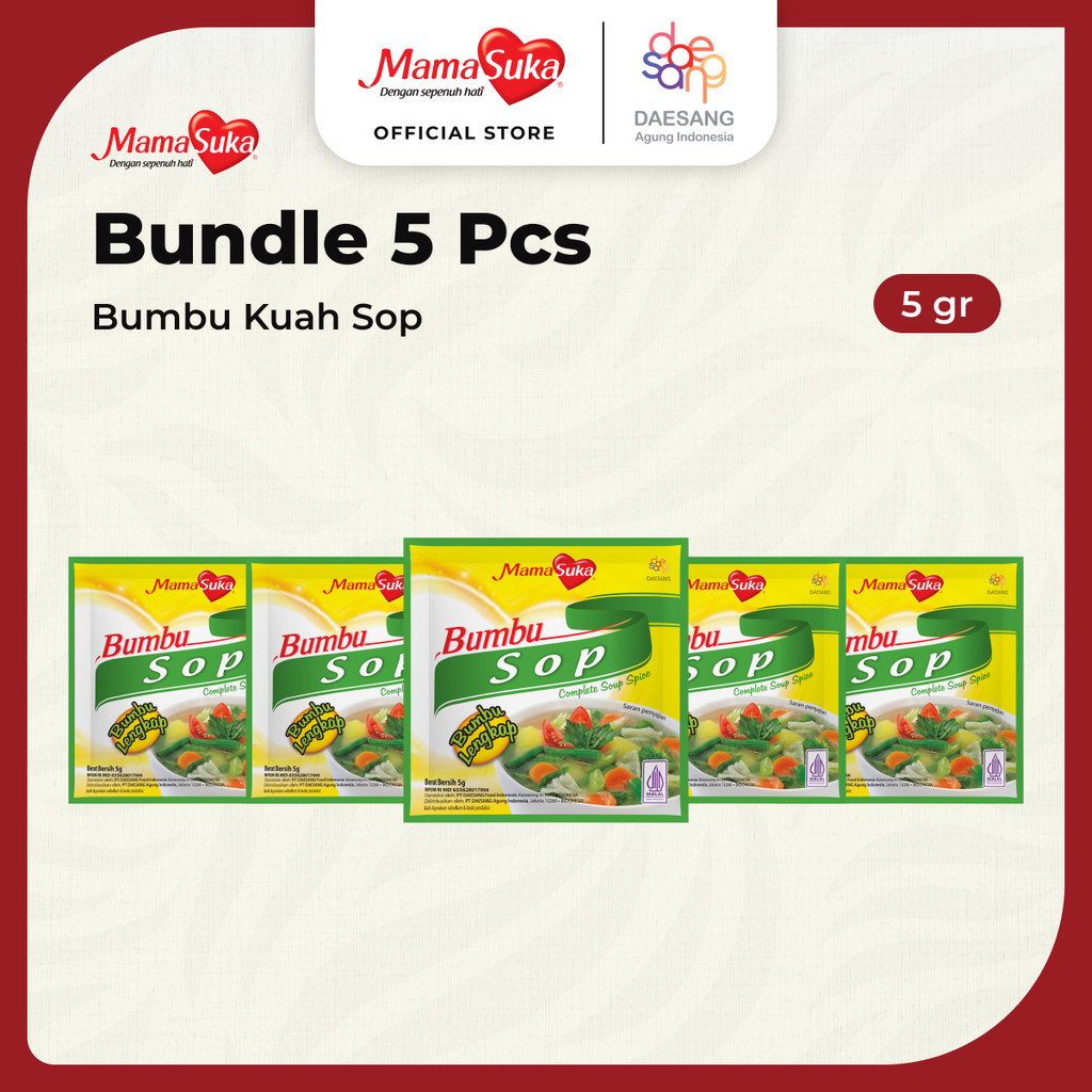 

Bundle 5 pcs - MamaSuka Bumbu Kuah Sop 5 gr