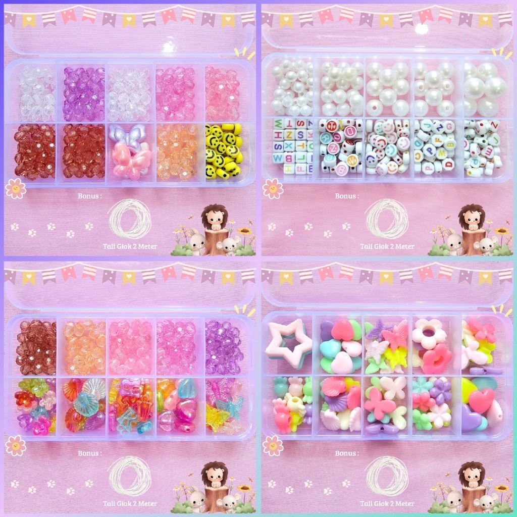 Bahan DIY / DIY Beads Kit - Manik Manik Gelang - Manik Manik Pasir (Gratis Tali Giok) - SM007 ( Mani