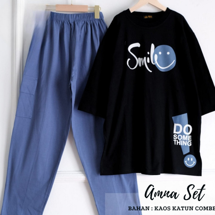 Zeivor - ZPF SETELAN WANITA CARGO / AMNA SET CELANA CARGO / SETELAN SMILE / SETELAN WANITA OVERSIZE 
