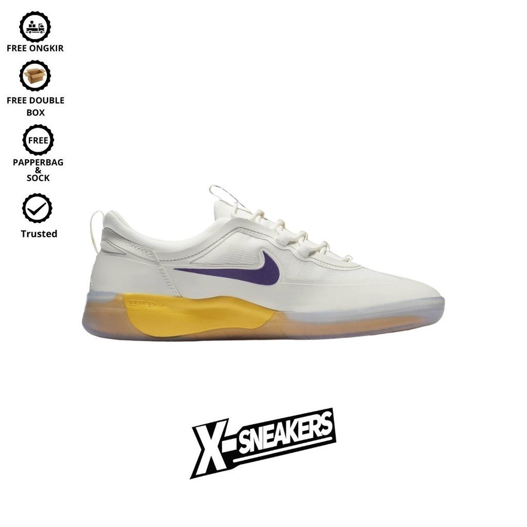 Sepatu Sneakers NBA x Nike SB Nyjah Free 2 Lakers 100% Original BNIB