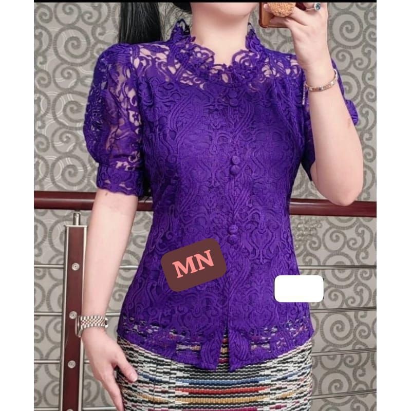 Atasan Kebaya Brokat Wanita / Kebaya Modern Brukat Terbaru / Blus Renda Pesta By Miss Nauli