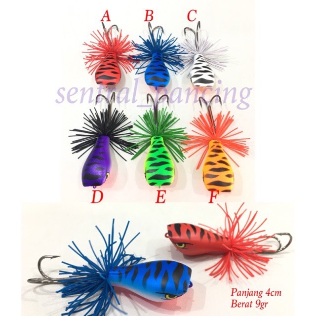 Umpan Kodok Haenan Jump Frog Oval 4 cm Handmade By Haenan Lure