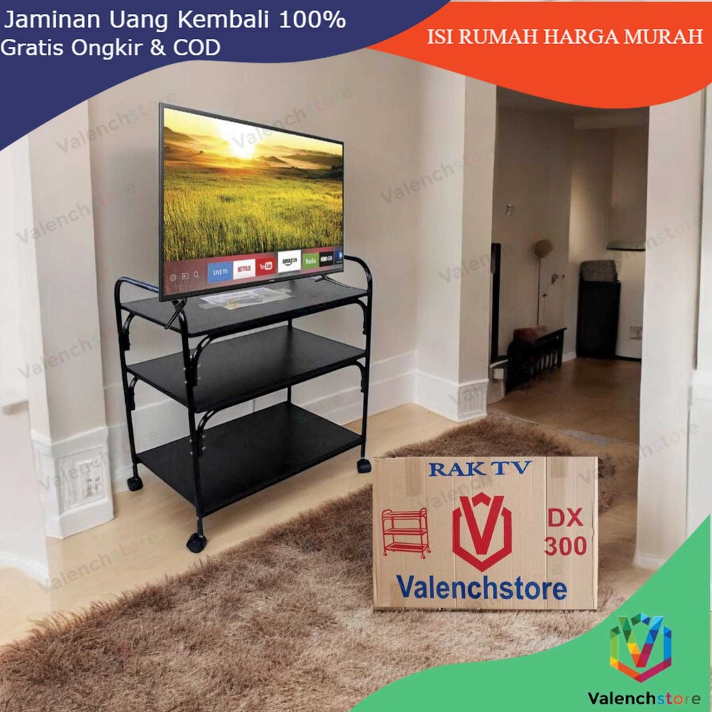 Terbaru Rak Tv Valenchstore/ Rak Galon / Rak Buku / Rak Tv Besi Dx300 /Rak Tv Serbaguna/ Rak