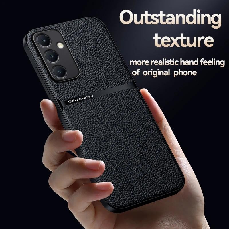 New Phone case Samsung Galaxy A54 5G Luxury Magnetic Car Holder Leather Back cover For Samsung A54 a