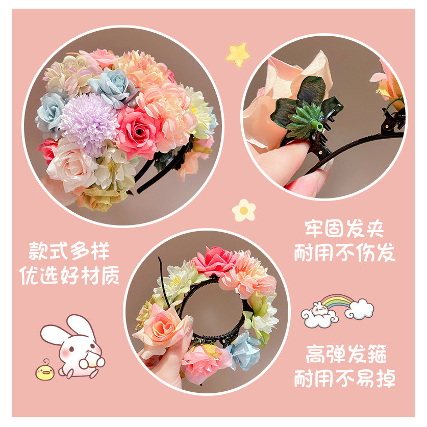 Bando Viral Bunga Bunga Bando Jepit Bunga Anak Dewasa Bando Pita Bunga Viral China Bando Mahkota