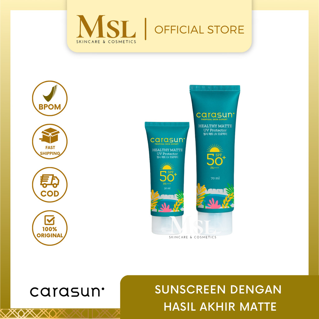 MSL - CARASUN Healthy Matte UV Protector SPF 50+ PA++++ 70ml/30ml - Carasun Matte Sunscreen - Carasu