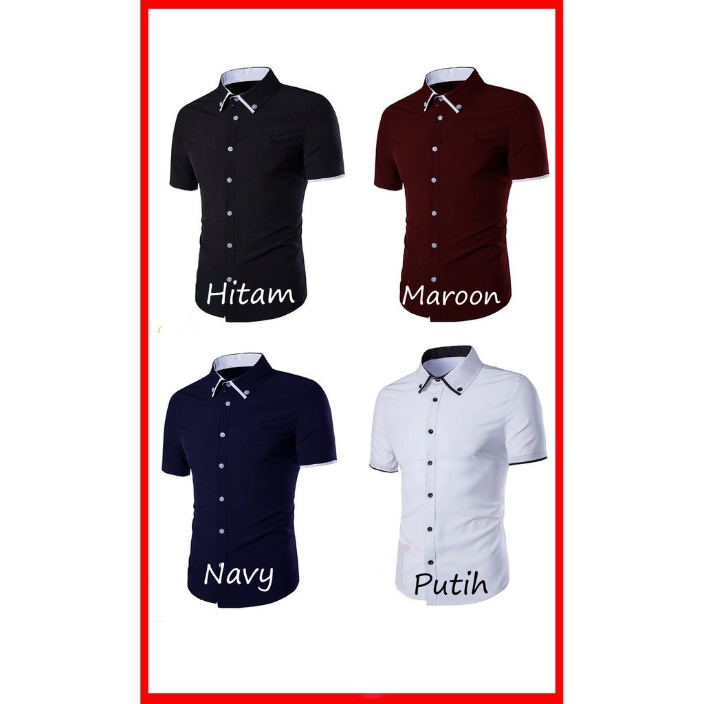 Fregi HEM RANS KEMEJA REMAJA LENGAN PENDEK FORMAL KASUAL COWOK INDONESIA