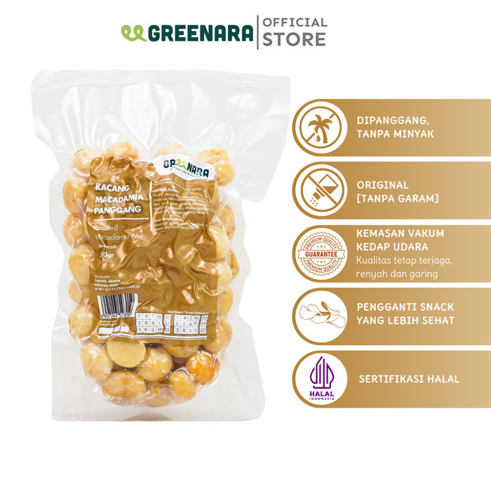 

Kacang Macadamia Panggang 250gr / Roasted Macadamia Nut