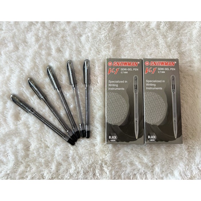 

PULPEN MERK SNOWMAN V-1 HITAM ISI 12 PCS