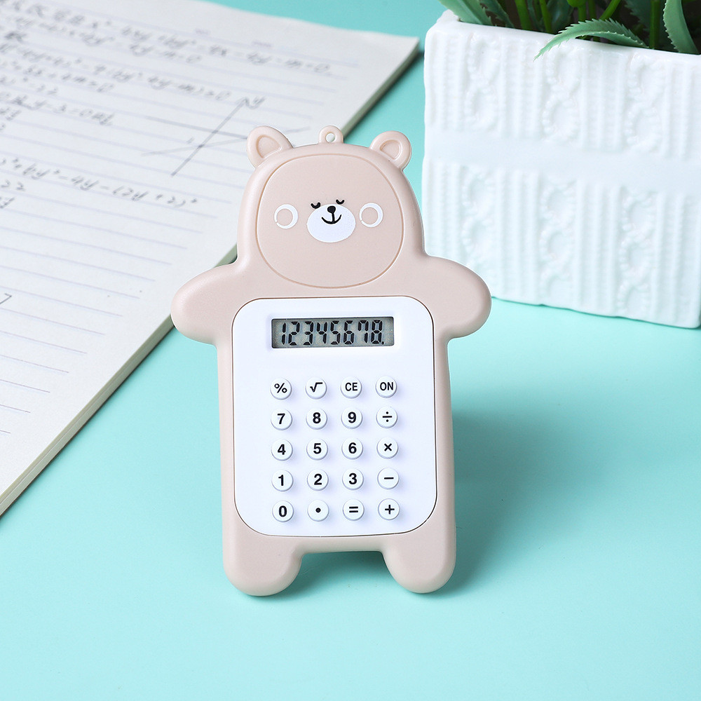 

Hangable Student Mini Calculator Cute Creative With Silicone Pressing Buttons For School Students Scientific Calculator Portable