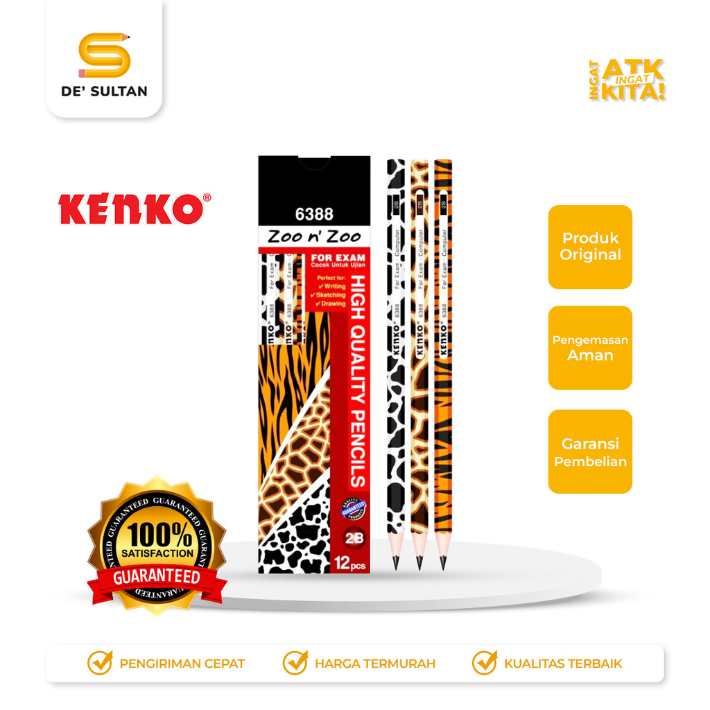 

KENKO PENSIL 2B-6388 ZOO N ZOO (1LSN/ 12PCS)