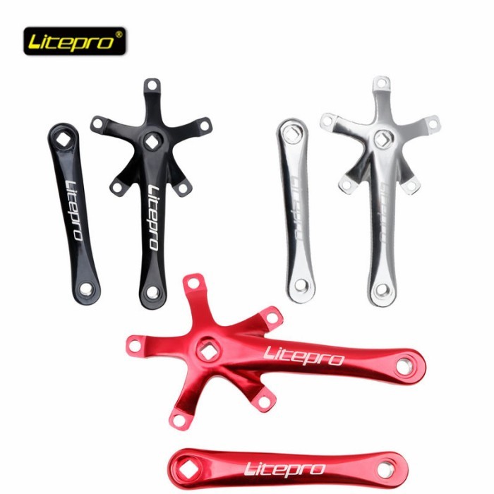 Crank Litepro BB Kotak BCD 130 Sepeda Lipat Roadbike Original