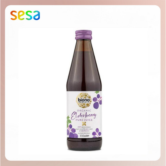 

BIONA Organic Pure Elderberry Super Juice 330ml - Juss 100& Buah