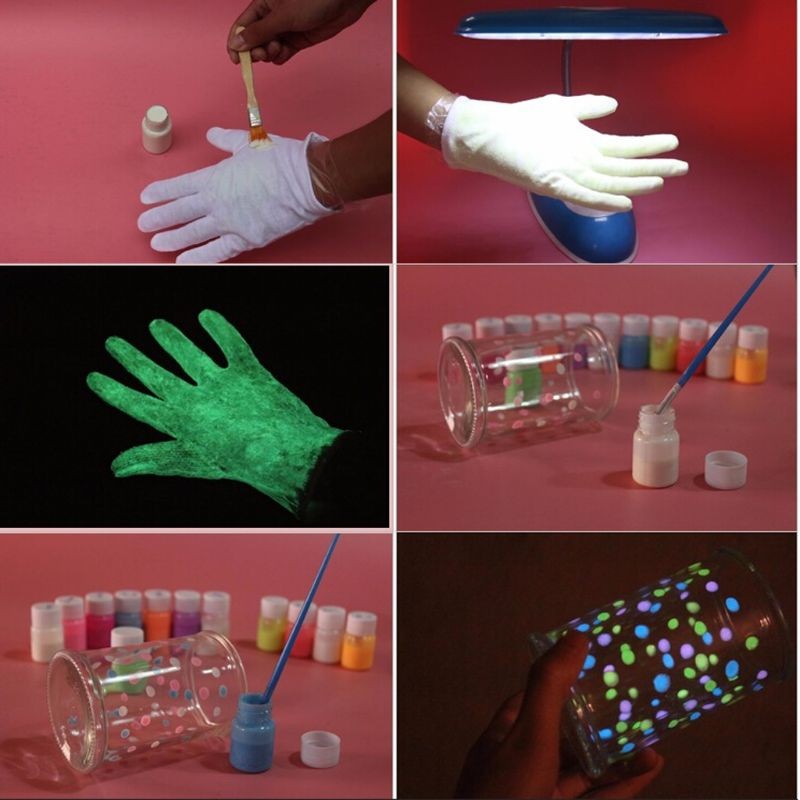 

8 Colors Luminous Pigment Paint Luminous Paint Non-toxic Skin-safe Long-lasting
