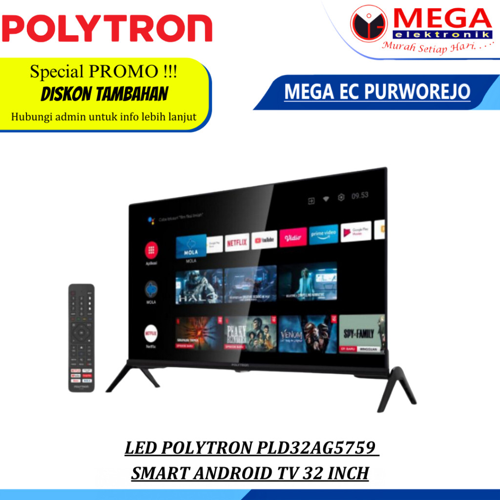 LED POLYTRON PLD32AG5759  Smart Android TV 32 inch