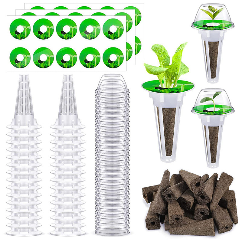 20/50PC Soilless Seed Grow Nursery Pot Root Starter Hydroponic Soils Seedling Tray Pods Kit Agricult