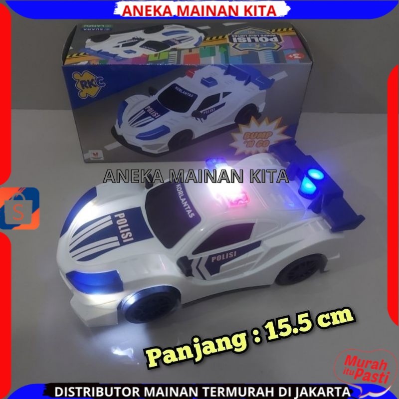 Mainan Mobil Polisi Baterai Mobil Polisi Korlantas Bump And Go