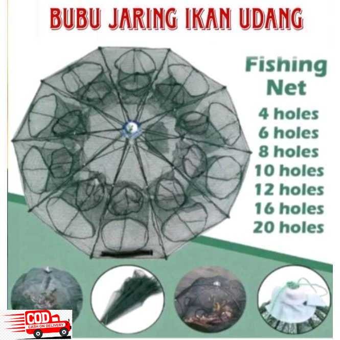 Bubu Payung Jaring Pancing Ikan / Perangkap Ikan Bubu Jaring Pancing Ikan dan Udang Fishing Net Trap