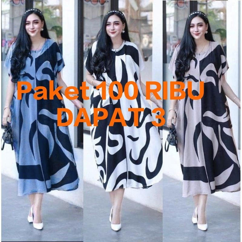 100 ribu dapat 3 Daster viral , daster lowo busui