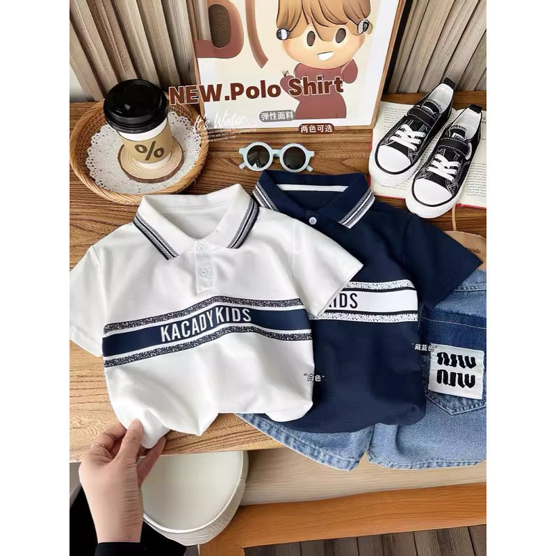 Kacady Polo Shirt Polo Top Anak Laki Laki Atasan Anak Laki Laki Baju Polo Anak Laki Laki FBAdw