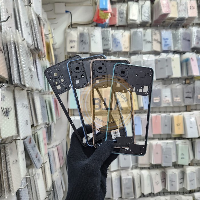 Bezel Infinix Note 12i 2022 X677 / Note 11s Nfc X663 - Tulang Tengah Rangka Tutup Mesin
