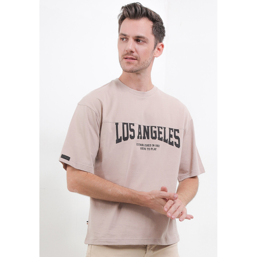 X EIGHT Quilon T-Shirts - kaos pria oversize