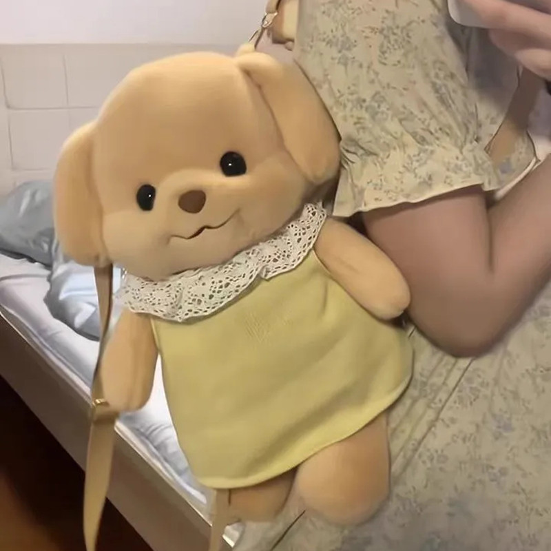 Cute Poodle Backpack High Qualitynew Sylvanian Kawaii Role Plush Toy Baby Doll Family Sofa Storage B